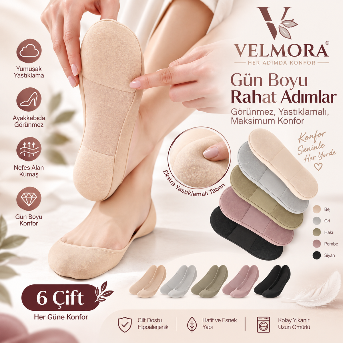 Velmora™ Yastıklamalı Konfor Çorabı