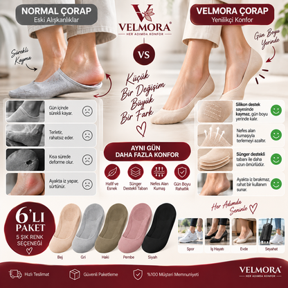 Velmora™ Yastıklamalı Konfor Çorabı